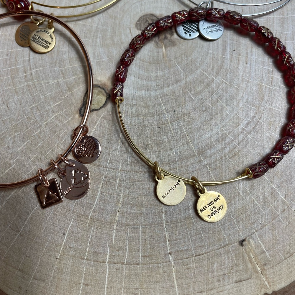 Red Alex And Ani Bracelet Bundle - Picture 4 of 5